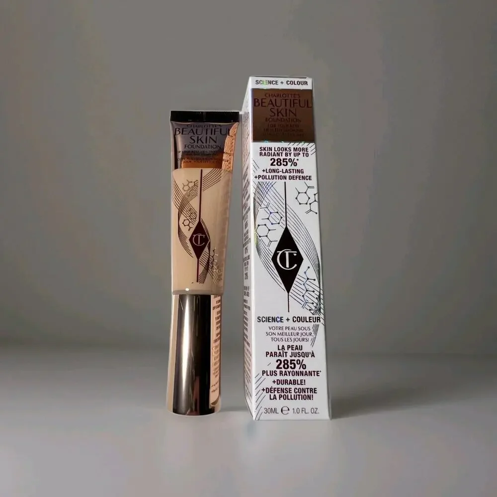 Charlotte Tilbury Beautiful Skin Foundation 2 Warm Hydrating Medium Authentic!!